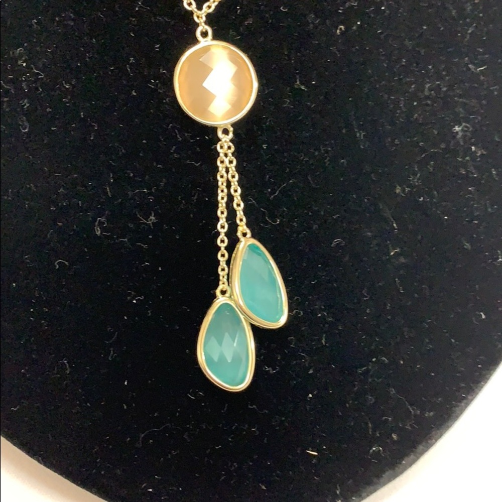 Gold-plated pendant with Gemstones